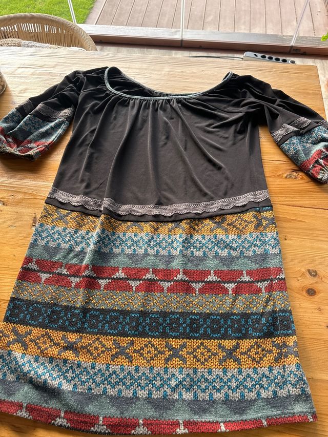 Vestido de invierno estampado