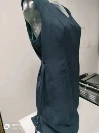 Vestido azul con cinturón