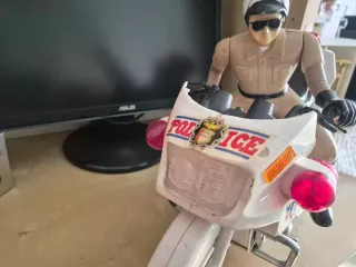 Moto Policía Juguete Antiguo