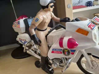 Moto Policía Juguete Antiguo