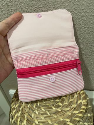 Cartera monedero y tarjetero rosa