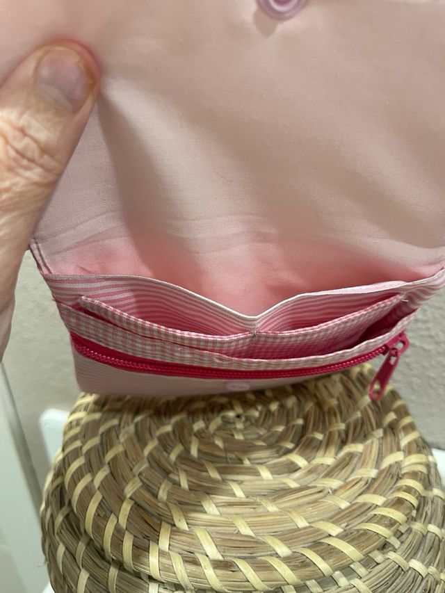 Cartera monedero y tarjetero rosa