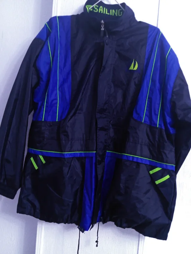 Impermeable reversible azul