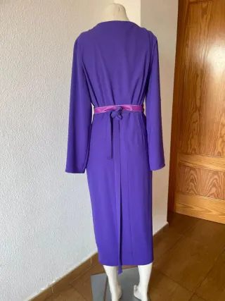 Vestido Matilde Cano Morado Talla 40 Nuevo