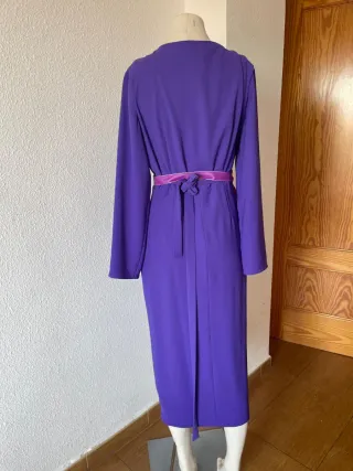 Vestido Matilde Cano Morado Talla 40 Nuevo