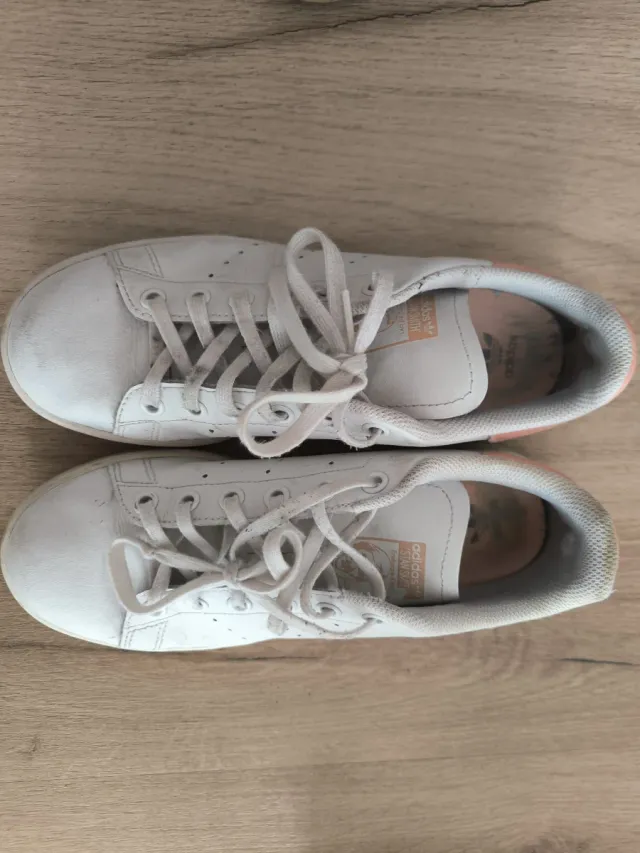 Zapatillas Adidas Stan Smith Mujer Blancas Rosas