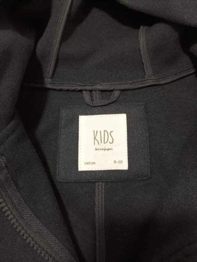 Parka niña azul marino con capucha