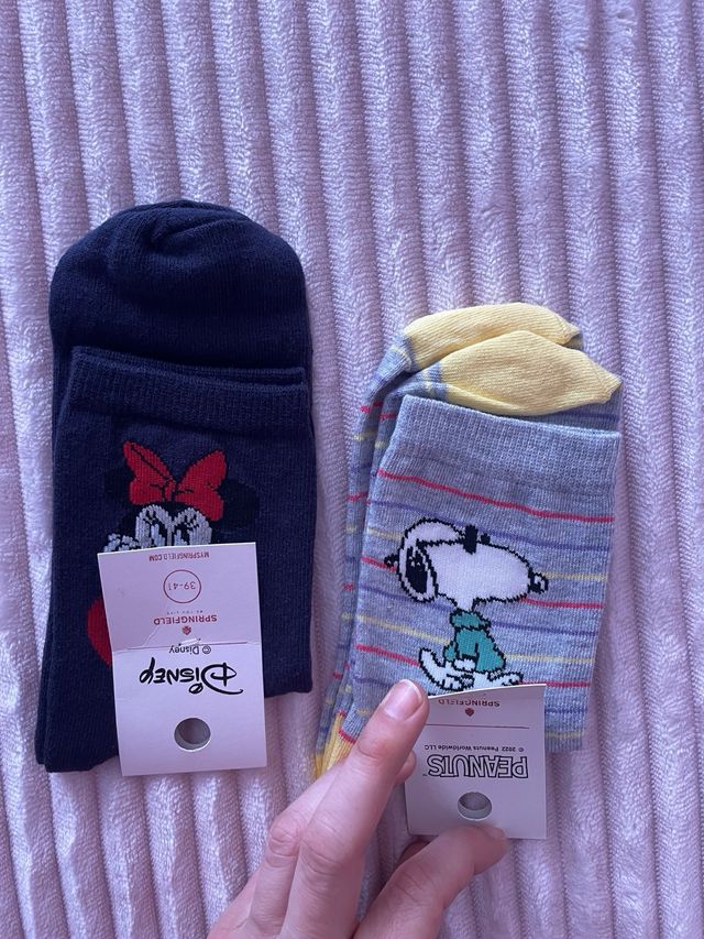 Pack calcetines Disney Minnie y Snoopy T. 39