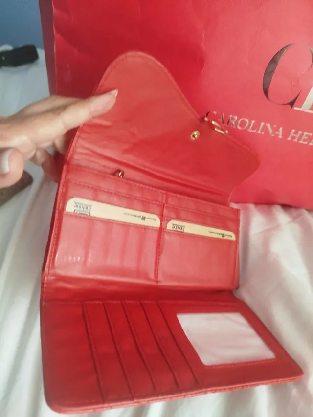 Cartera monedero roja