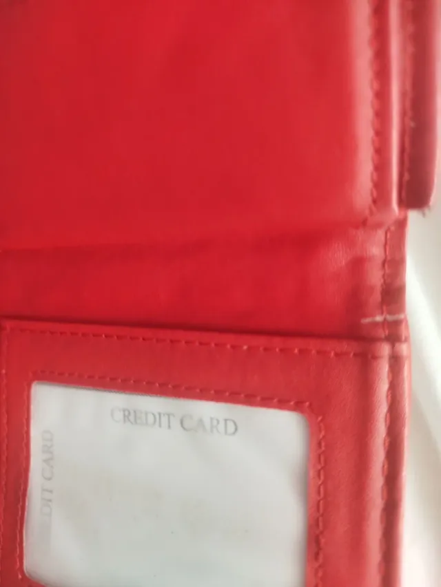 Cartera monedero roja
