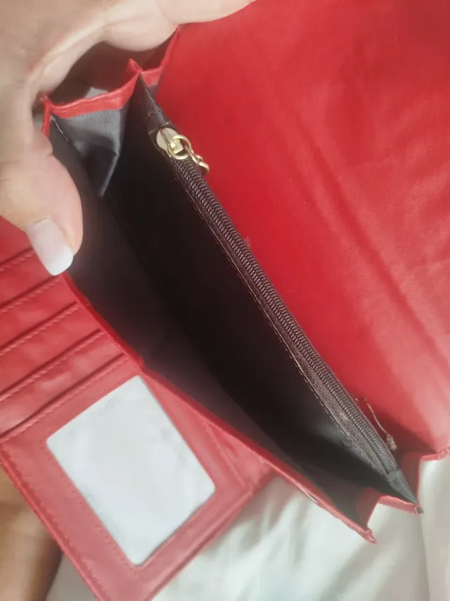 Cartera monedero roja