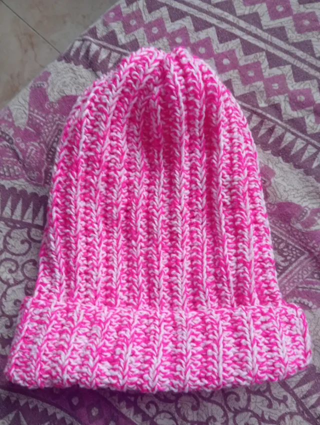 Gorro de invierno hecho a mano.