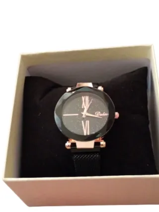 Orologio da polso donna nero e oro