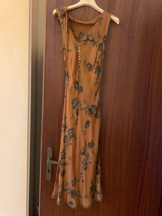 Abito Chemisier Floreale Beige/ Marrone chiaro