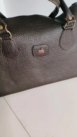 Bolso de piel marrón Rowelt