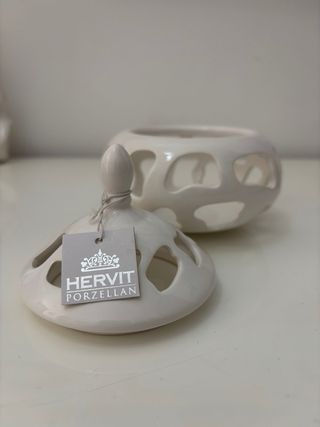 Hervit Porta Cioccolatini Porcellana Bianco