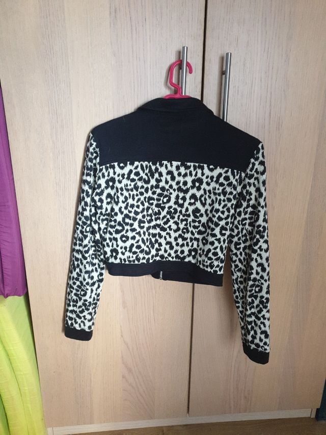 Chaqueta corta vintage leopardo