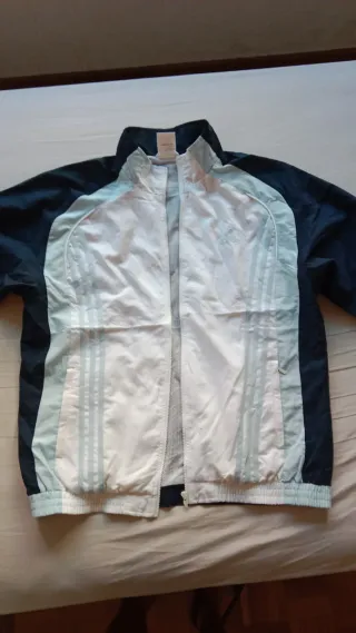 Chaqueta Adidas Vintage Original Azul y Blanca