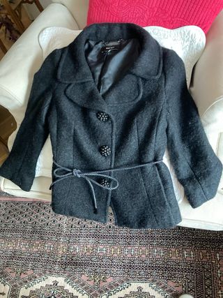 Americana Mango Talla 36 Negra