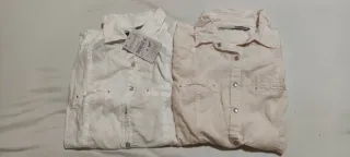 2 Camisas/Blusas blancas y rosas