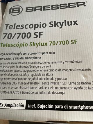 Telescopio Skylux70/700SF Bresser Azul con trípode