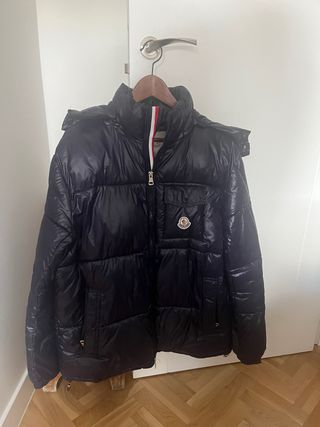 Plumas Moncler azul/morado brillo