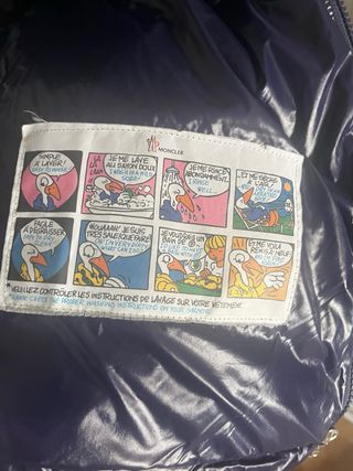 Plumas Moncler azul/morado brillo