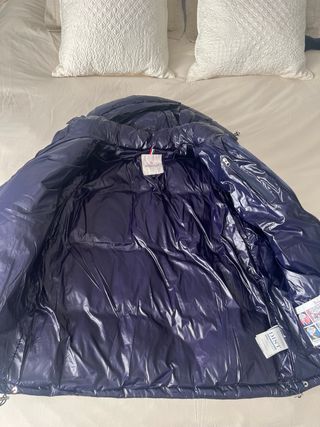 Plumas Moncler azul/morado brillo