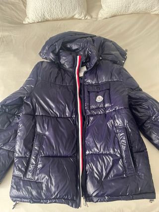 Plumas Moncler azul/morado brillo