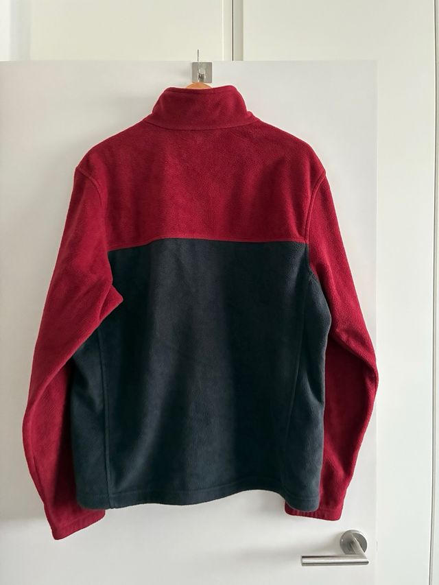 Chaqueta Polar Columbia Cremallera Roja y Negra