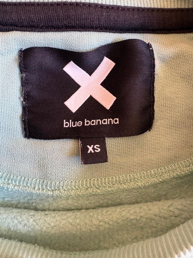 Sudadera Blue Banana color menta talla XS