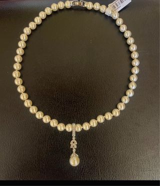 Collana simil perle con pendente