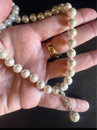 Collana simil perle con pendente