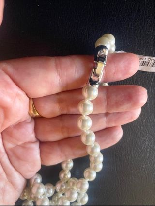 Collana simil perle con pendente