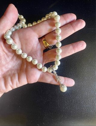 Collana simil perle con pendente