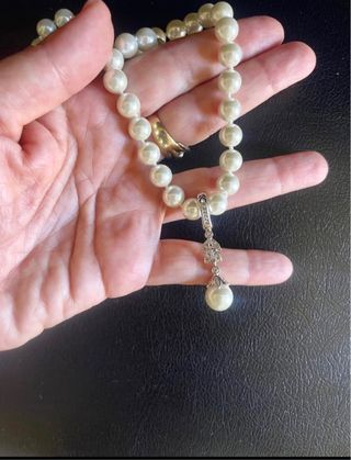 Collana simil perle con pendente