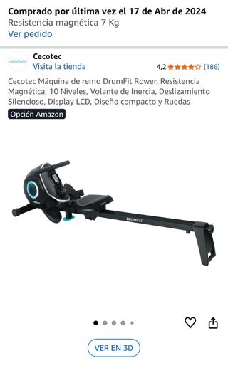 Cecotec DrumFit Rower Máquina de Remo