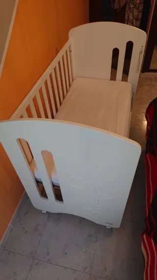 Cuna evolutiva + Kit Colecho + Colchón