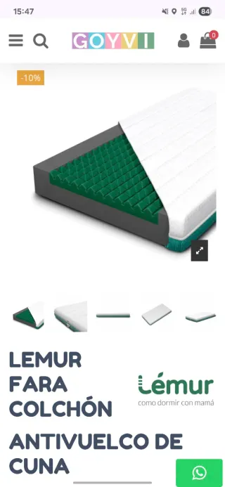 Cuna evolutiva + Kit Colecho + Colchón