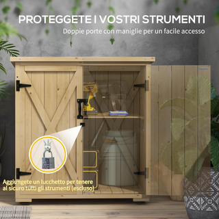 Armadio da esterno con ripiano regolabile