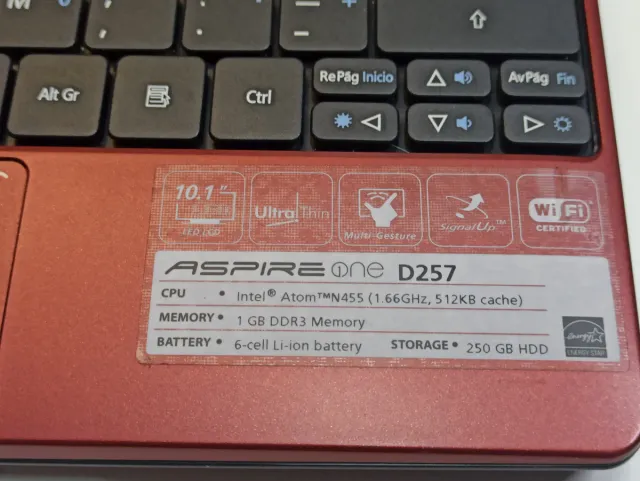 Componenti per Acer Aspire One D257