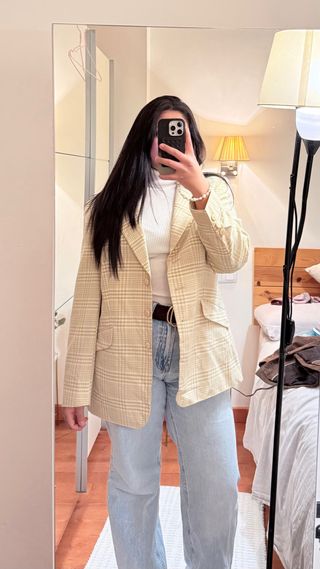 Americana Vintage Cuadros con hombreras