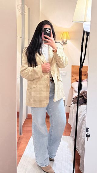 Americana Vintage Cuadros con hombreras