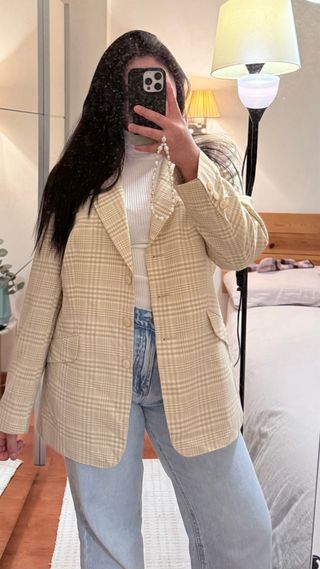 Americana Vintage Cuadros con hombreras