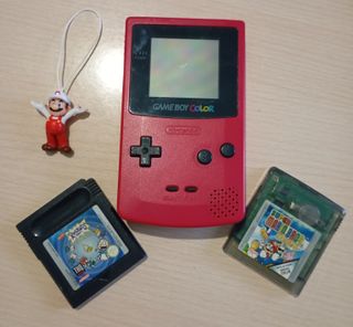 Consola Game Boy Color Roja + Juegos