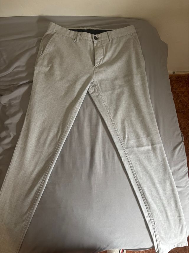 Pantalón Zara Gris Claro
