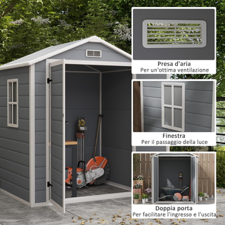 Casetta da Giardino Porta Attrezzi in Finitura Eff