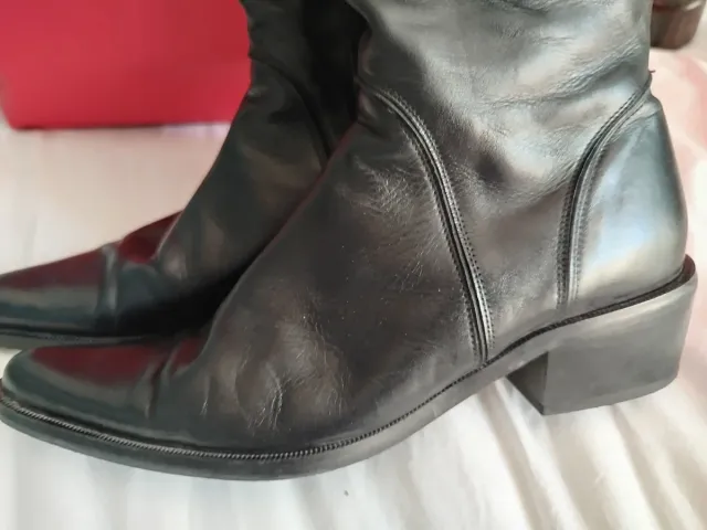 Botas altas de piel de marca