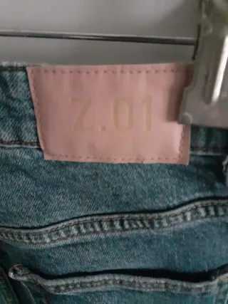 Pantalón vaquero Zara Mon Fit Mujer Azul