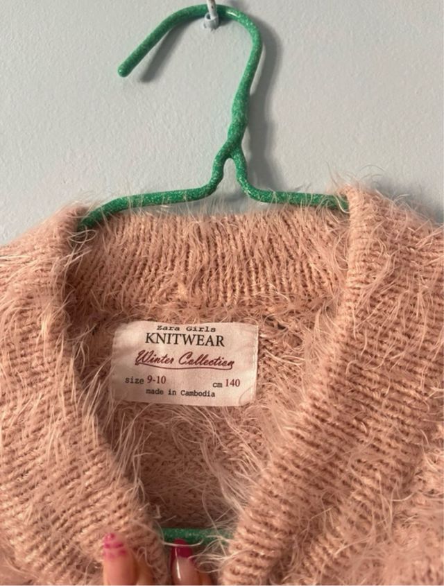Jersey pelo Zara Kids niña rosa
